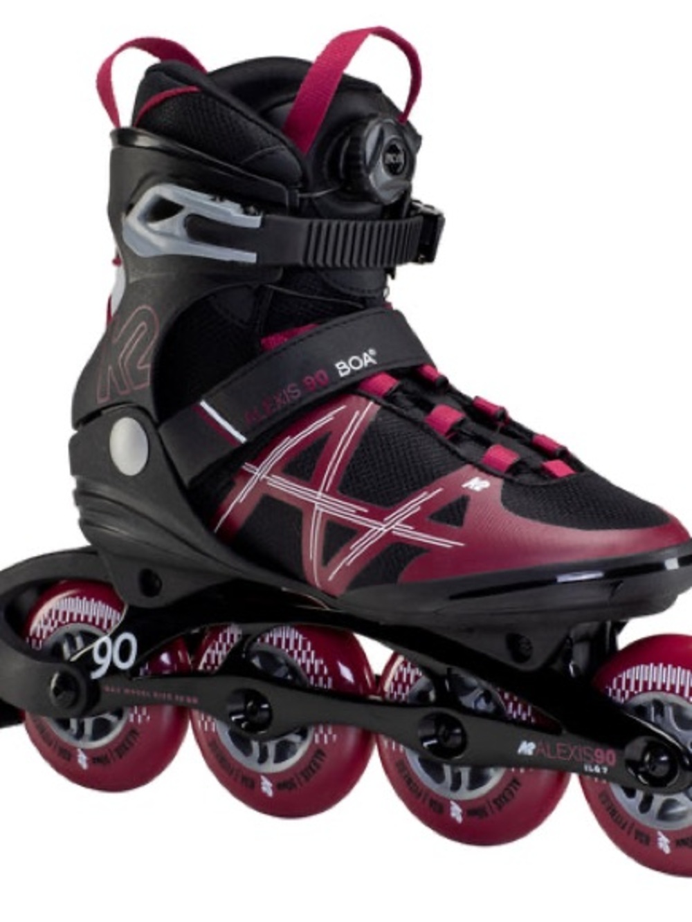 K2 Alexis 90 Women's Inline Skates - Black and Pink
